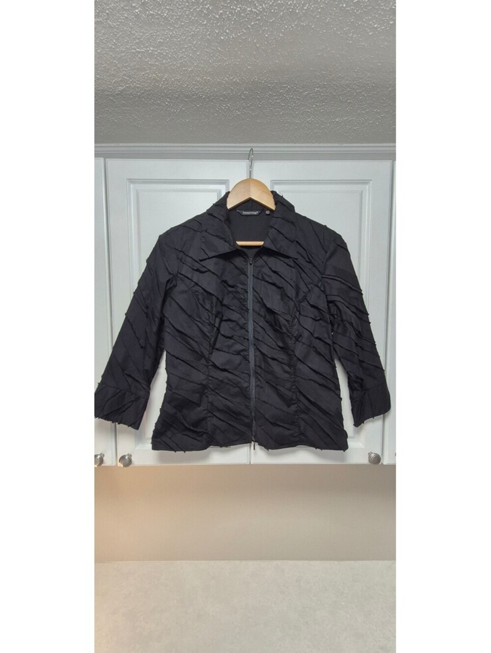 Samuel Dong Textured Black Jacket - Size Small